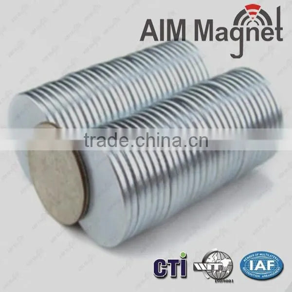 ISO/Reach,RoHs Thin Small Disc/cylinder N52 Neodymium Magnet photo-3