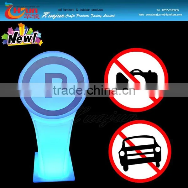 Solar Led Road Sign/plastic Waterproof Outdoor Sign/led Color Change Road Sign