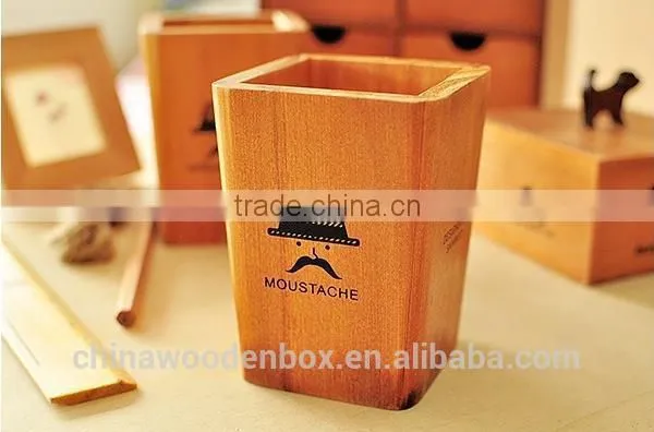 2015 Wholesale Wooden Stationery Box Wooden Pencil Container photo-4