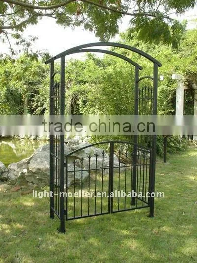 Wrought Iron Garden Arch With Gate LMGRG-51000