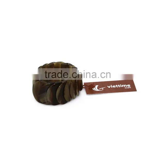 Water Buffalo Horn Bracelet Black With Many Different Colors and Designs photo-3