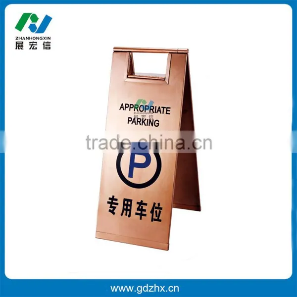 Small Matt Silver Caution Wet Sign Stand photo-3