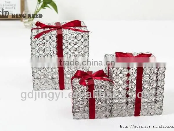 Wholesale Led Christmas Decoration Iron Acrylic Square Gift Box photo-3