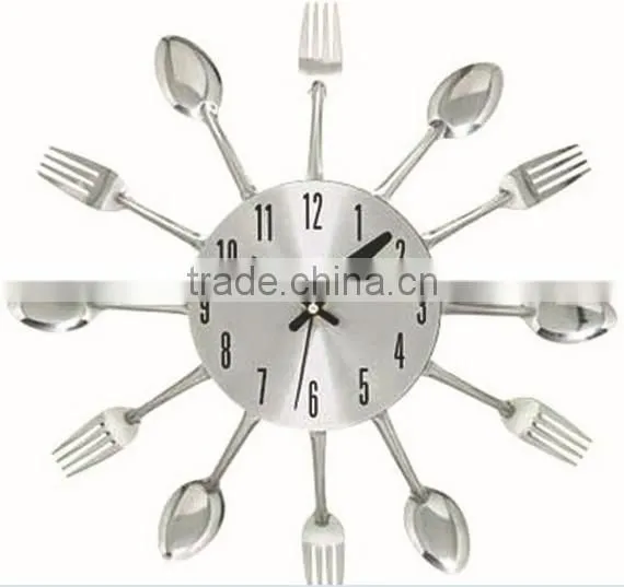 Promotional Creative Gift Cutlery Metal Wall Clock photo-2
