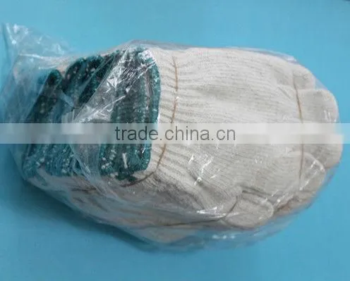 White Knitted Cotton Working Safety Gloves With Factory Price photo-3