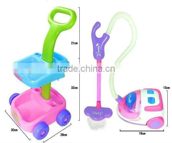 2015 Hot Selling Plastic Cleaner Pushing Machine Car Toy Set for Kids Gold Supplier From China Manufacture on photo-3