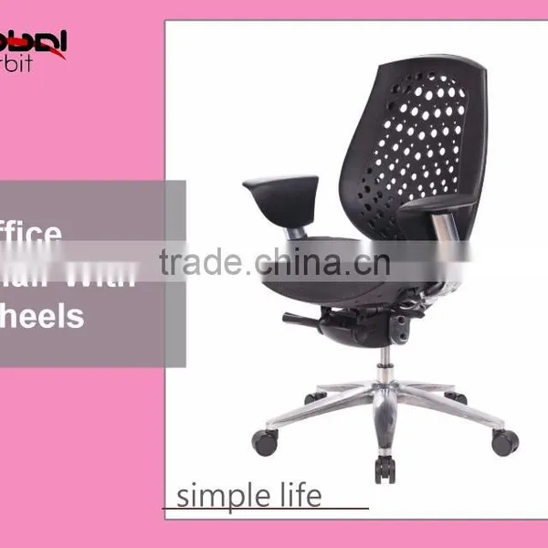 2016 Hot Selling Mobile Office Computer Chair With Fabric Adjustable Backrest photo-4