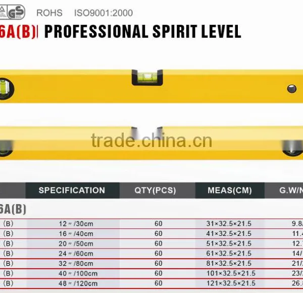 New Style Cheap Price Cast Aluminium Spirit Level 3 Vials Levels photo-2