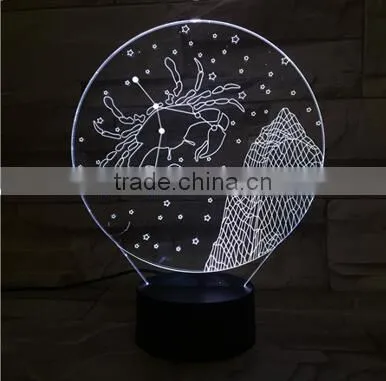 Best Gift 7 Colors Changed Constellation Horoscope Shape 3D Lamp Night Light photo-2