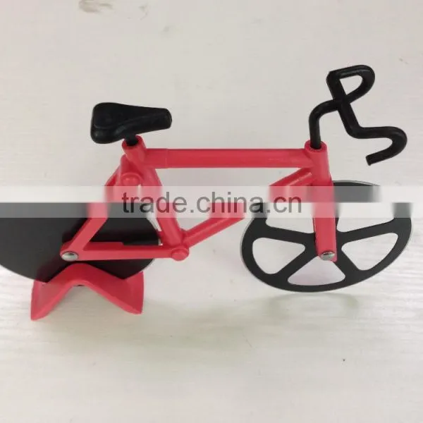 2017 New Stainless Steel With Non-stick Coating Bike Pizza Cutter Pizza Slicer Bicycle Pizza Knife Pizza Wheel photo-4