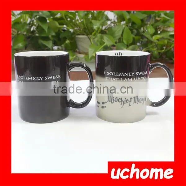 UCHOME Black Sublimation Harry Potter Hot Water Magic Color Changing Mug photo-4