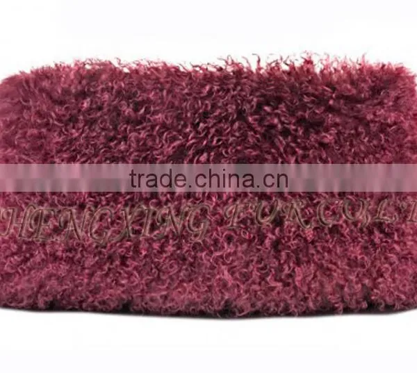 CX-D-01 Genuine Mongolian Lamb Fur Cushion Covers/ Pillow photo-2