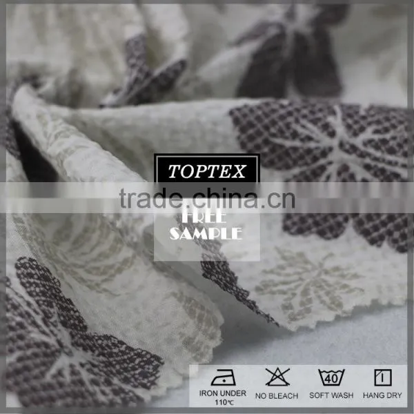 New Design High Quality Printed Seersucker Fabric for Sleep Wear photo-2