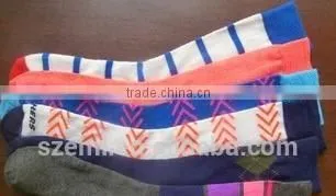 Long Men Cotton Stripe Soccer Socks photo-2