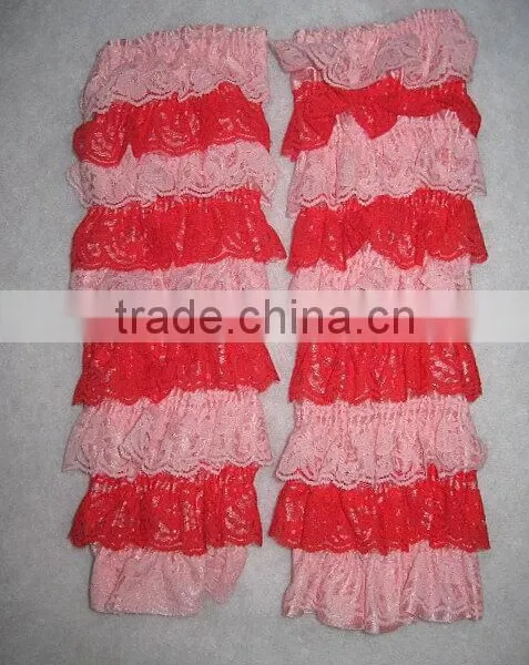 Customize Children Birthday Socks Baby Girl Lace Leg Warmer Ruffle Leggings photo-2