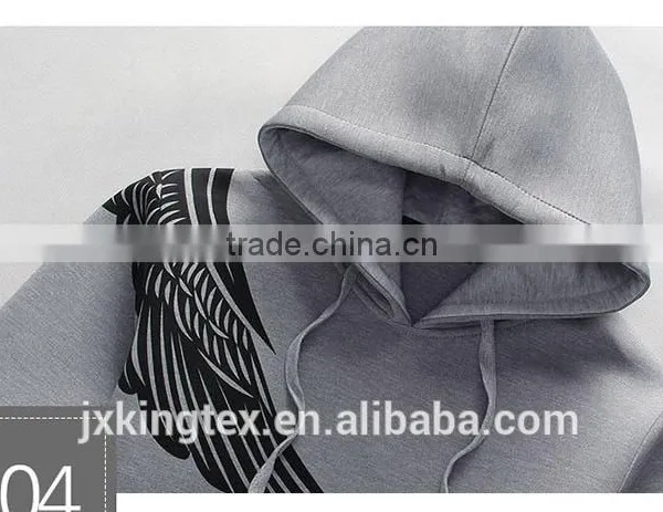 Jiangxi Kingtex Hot Sale Combed Cotton French Terry Contrast Sleeve Top Jumper Knitting Hoodies Set With SGS Certification photo-3