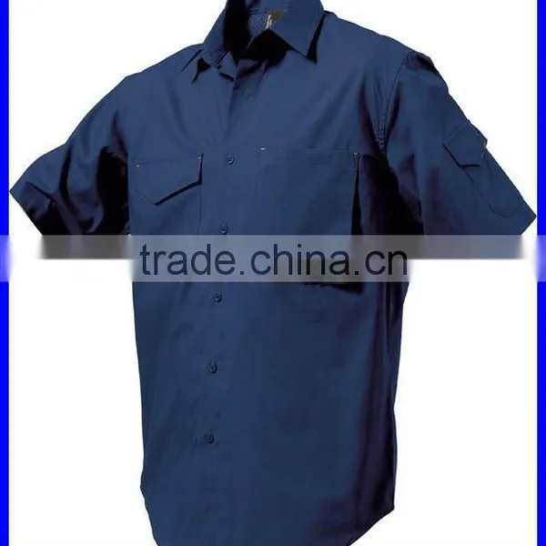 Cheap Wholesale Custom Breathable Easy Wash Cotton Work Uniform Shirts photo-4