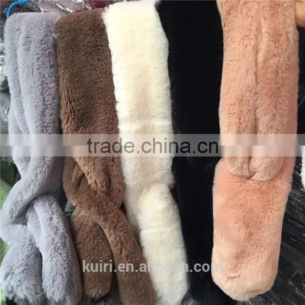 Faux Fur Scarf Winter Women Cape Rabbit Fur Plaid Scarves Women Knitting Female Small Cape Neck Warm Collar photo-2