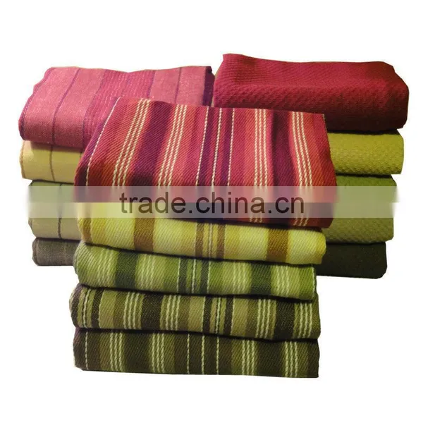 100% Cotton Yarn-dyed Checkered Kitchen Towels