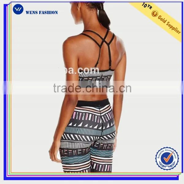 Wholesale New Fashion Women Yoga Suit Pants Sports Bra Sportswear Set photo-2