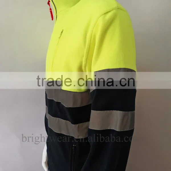 Two-color High Visibility Polar Jacket With Reflective Tapes in Body and Arms photo-3