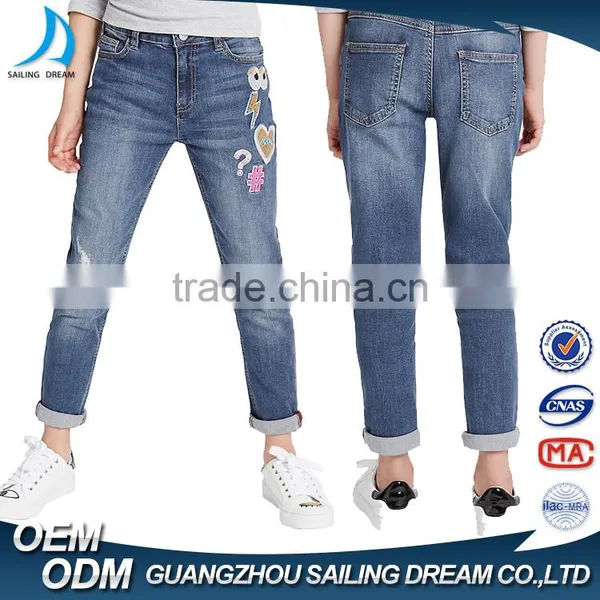 2017 Hot New Product Pure Denim Skinny Children New Style Fashion Girls Jeans for Wholesale photo-3
