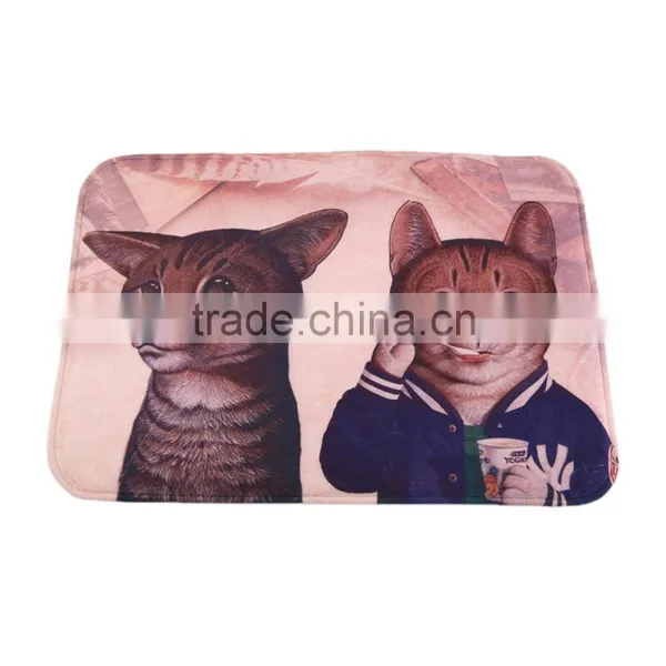New Hot Creative Kawaii Welcome Floor Mats Animal Cat Print Bathroom Kitchen Carpets House Doormats For Living Room Anti Slip photo-4