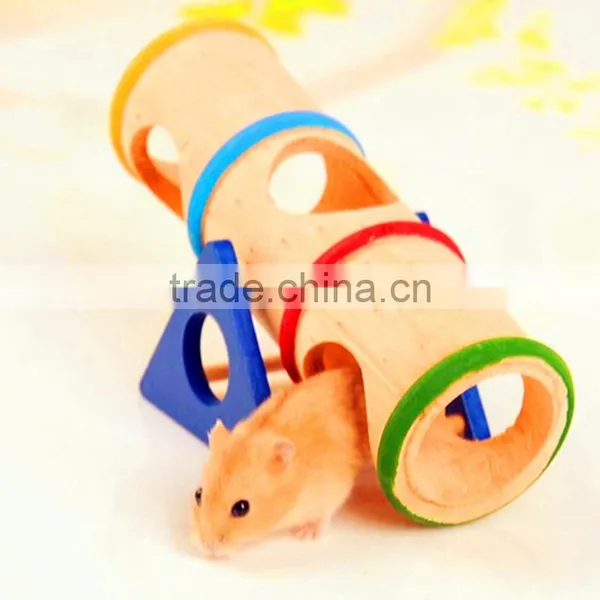 Best Promotion Modern Design Natural Wooden Colorful Seesaw Cage House Hide Toy Hamster Seesaw For Hamster photo-2