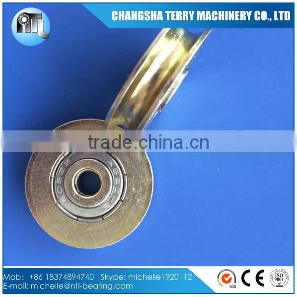 Zinc Plating u Shape Rope Groove Pulley v Belt Pulley 608zz photo-2
