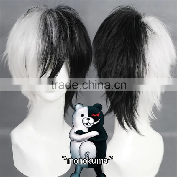 AD3038 Monokuma /Black Jack Wig Cosplay White and Black Cosplay Wigs photo-2