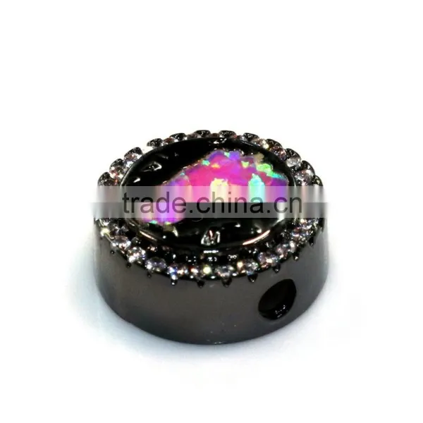 Latest Design Beads Necklace Rondelle cz Pave Beads photo-5