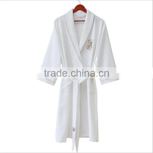 Soft Cotton Waffle Women Bathrobe, 100% Cotton Wholesale Bath Robe photo-5