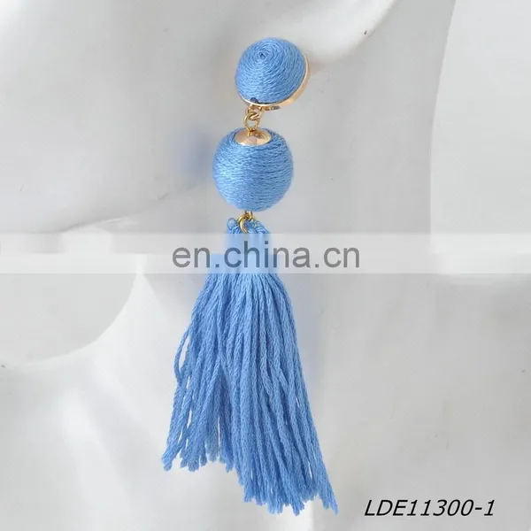 Pom Pom Style Pelote Woolen Yarn Tassel Earrings Ball Earrings photo-2