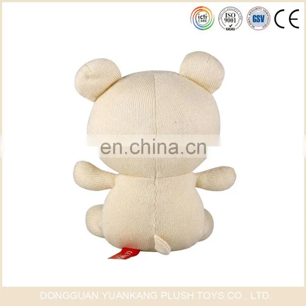 Plush Cute Embroidered Teddy Bear Stuffed Toy photo-3