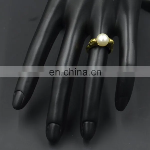 MCR-0010 In Stock Fashion Wedding Wholesale Latest Pearl Ring Designs for Women photo-3