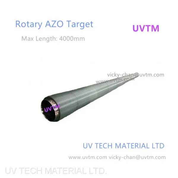 AZO Target 98:2 99:1 4N High Purity Rotary Bonding AZO Sputtering Target With Backing Tube Manufacturer Factory Price