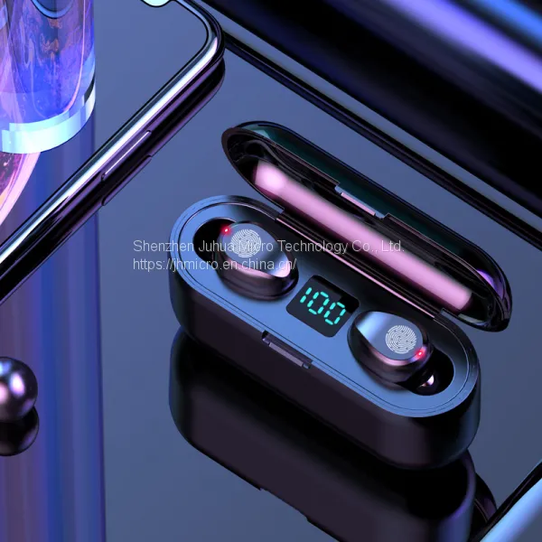F9 voice assistant touch control magnetic in ear gaming earphone
