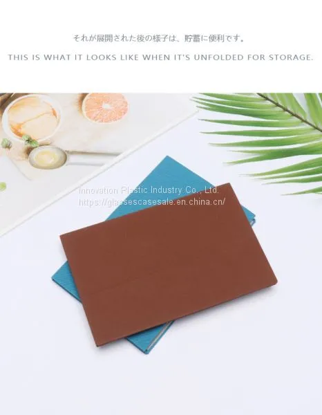 Triangle Folding Glasses Case; Simple Eyewear Case for Reading Glasses and Sunglasses photo-3