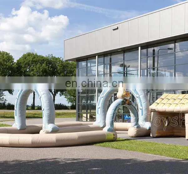 Western Theme Inflatable Barrier Go Karts Racing Game Outdoor Inflatable Speedway Race Track photo-2