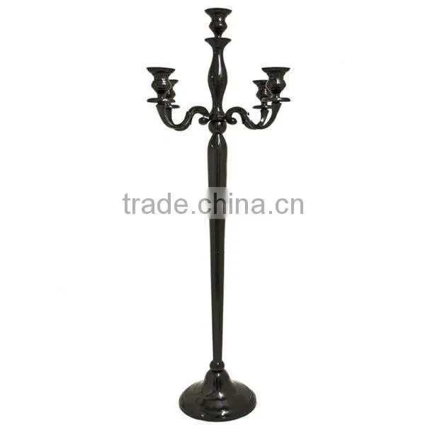 Antique Finish Black Candelabra, 5 Lite Candle Stand photo-5