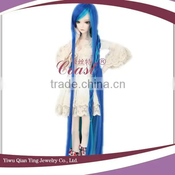 Hot Blue Ombre Small Doll Long Wigs for Wholesale photo-2