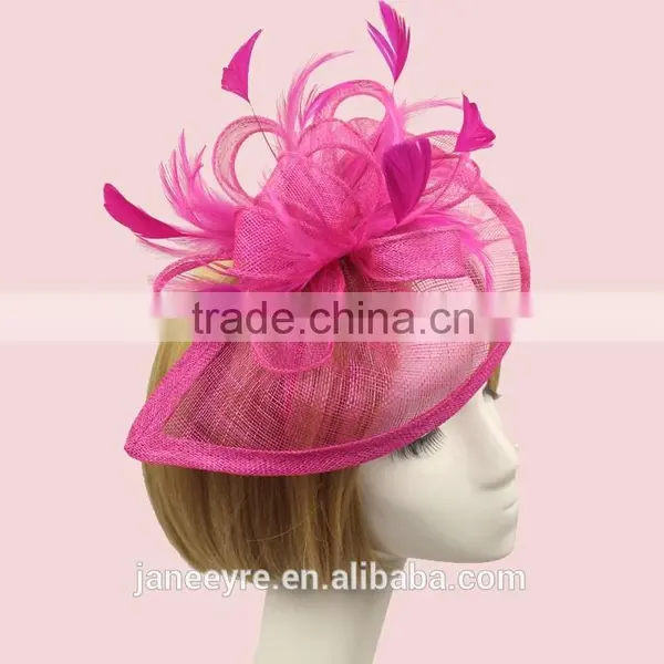 2015 New Style Wedding Paty Sinamay Feather Fascinator Hat photo-2
