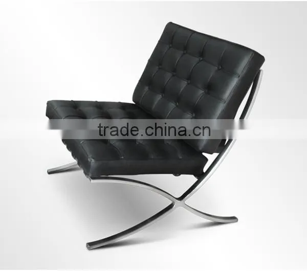 White Colour Modern Style Leather Barcelona Chair photo-5