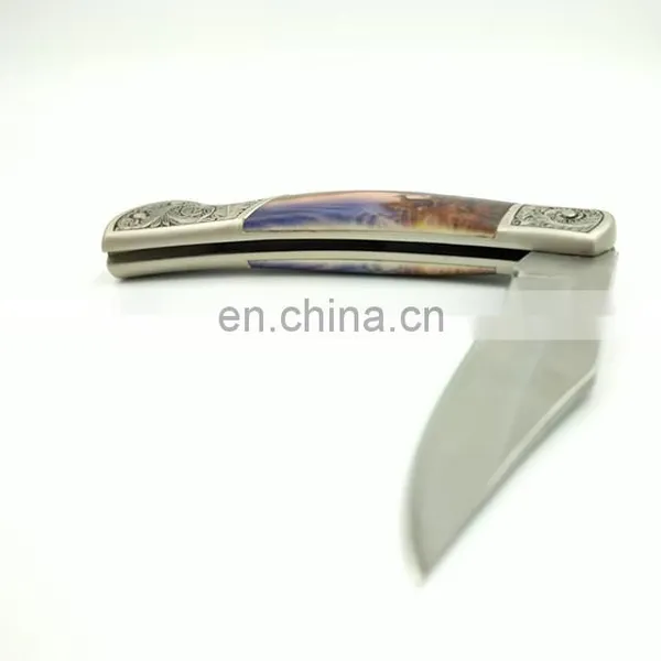 Folding Blade Utility Knives 3D Printing Pattern Plastic Handle Custom LOGO Camping Tactical Pocket Knife photo-3