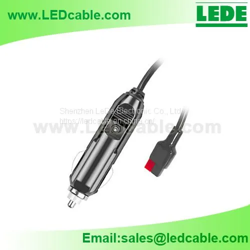 Cigarette Lighter Plug to Powerpole Connector Adapter Cable
