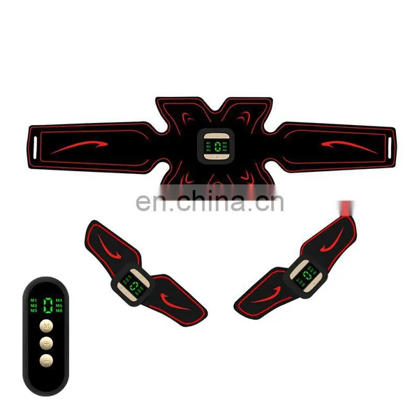 ABS Abdominal Muscle Trainer EMS Stimulator Toning Belt Smart Fit Training Set photo-2