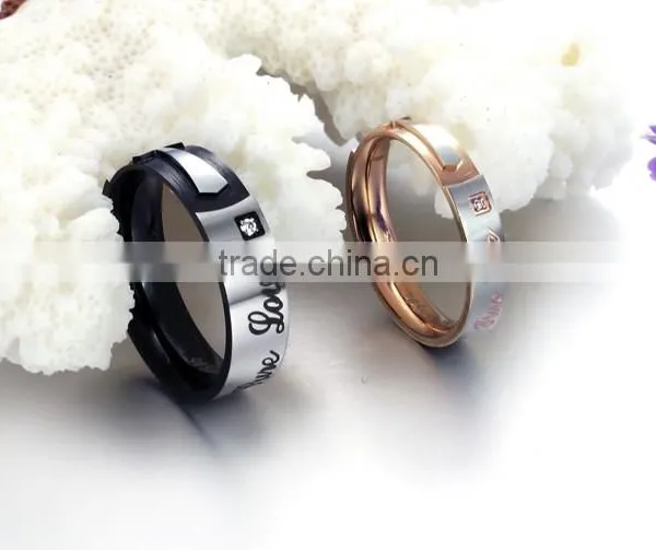 Stainless Steel Jewelry Mixed Batch Factory Direct Selling Couple Rings Black Rose Gold Small MOQ photo-2
