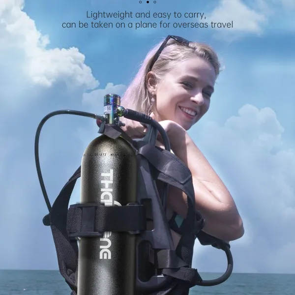 THAISTONE 2.3L Mini Scuba Dive Air Tank With Snorkeling Recreational Diving Mask Set photo-5