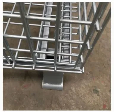 Folding Zinc Coated Warehouse Steel Mesh Storage Cage Stillage photo-4