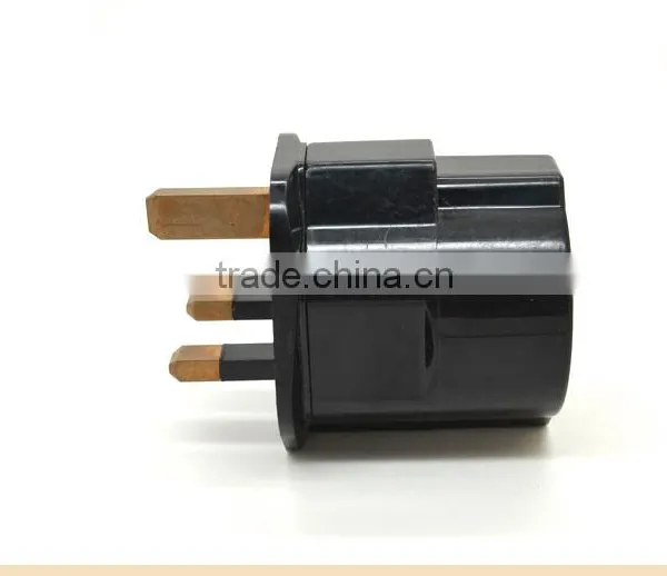 Super PC CE ROHS Approved White Earthed Schuko Euro to UK 3 Pin Mains 13A Fused Plug Travel Adaptor Socket photo-4